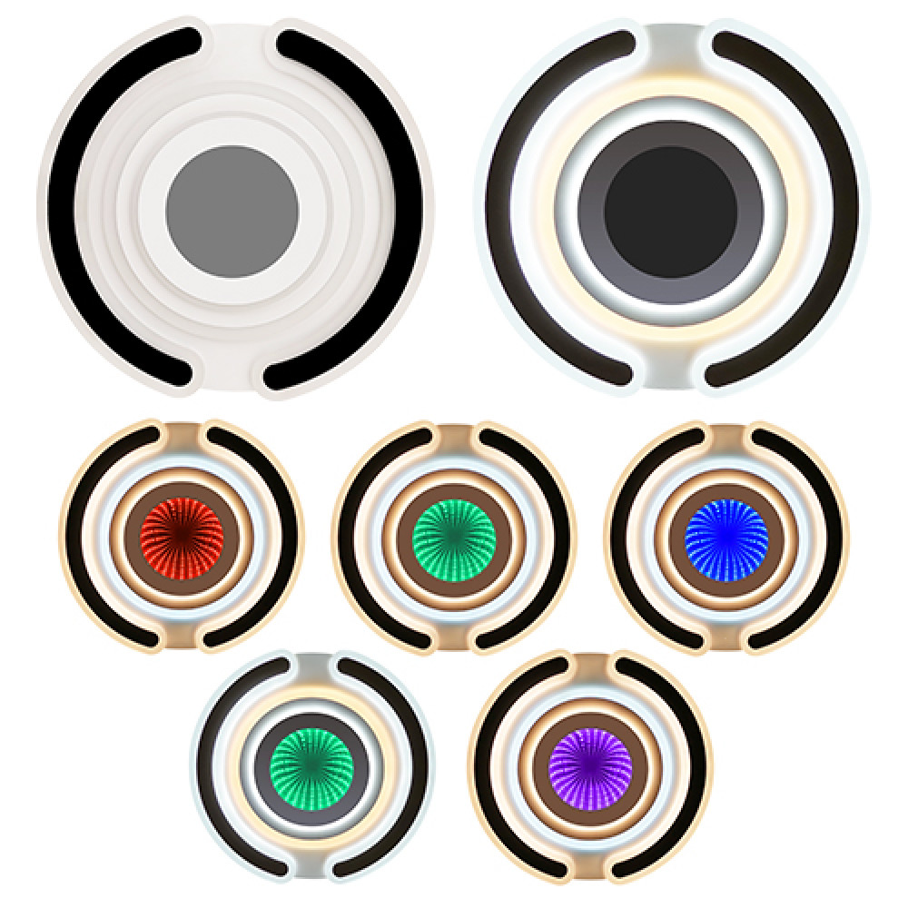 Світильник LED smart MATRIX з пультом 100Вт 3000-6000K 8000Lm Круглий Чорний 220485